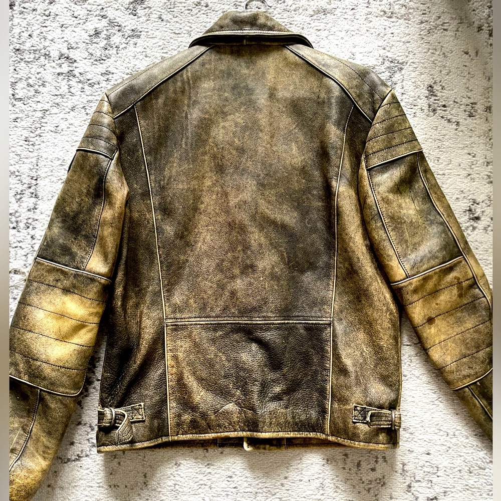 Andrew Marc Racing Jacket — Vintage/Distressed — Size XL